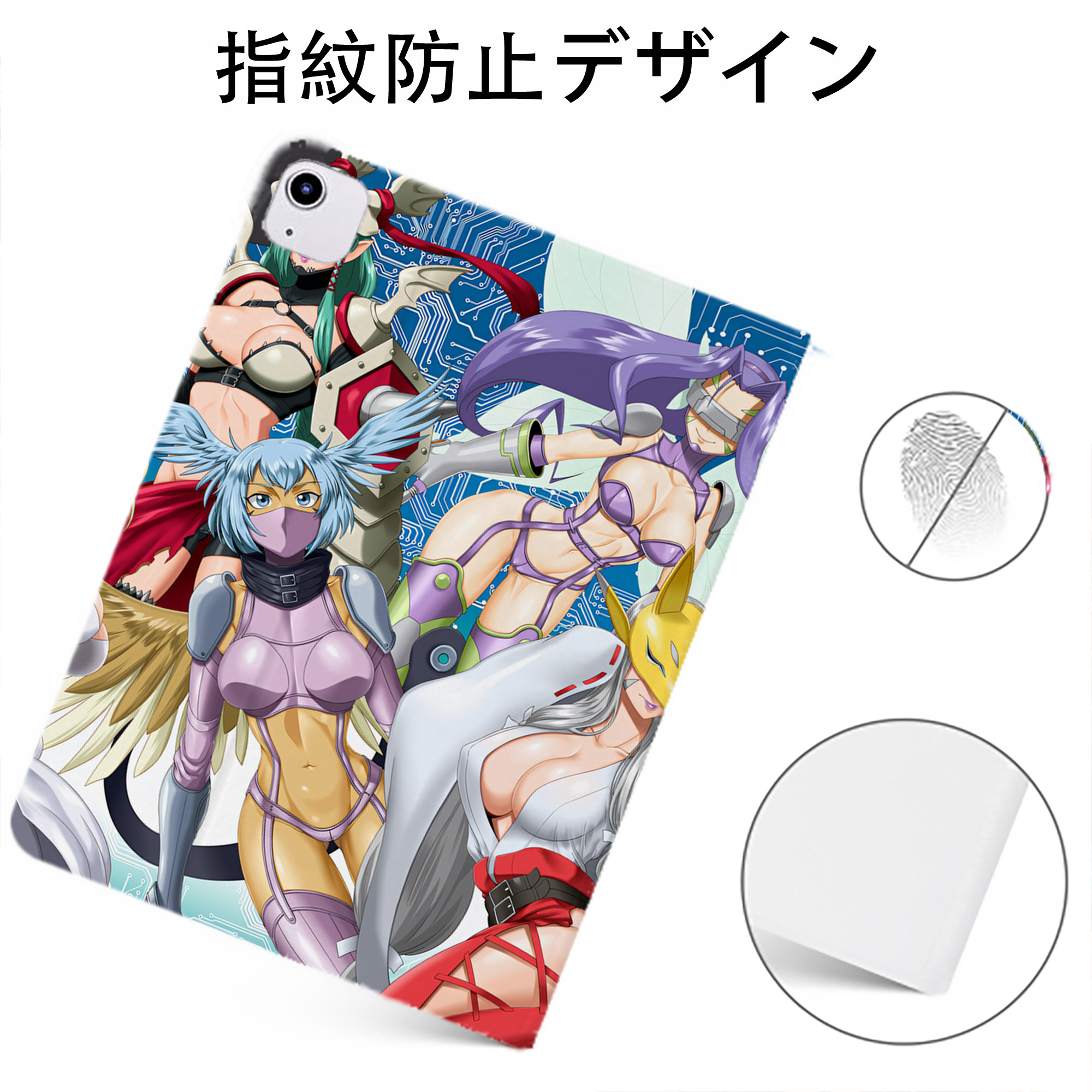 （画像用） Digimon デジタルモンスター/デジモン IPadケース ペンホルダー付き ブックスタイルデザイン